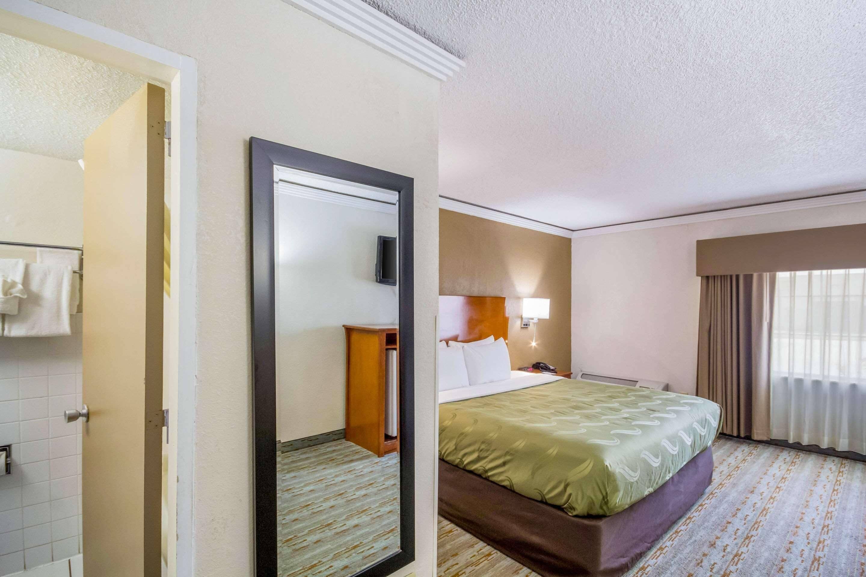 In-room safe, desk, iron/ironing board, cribs (free)