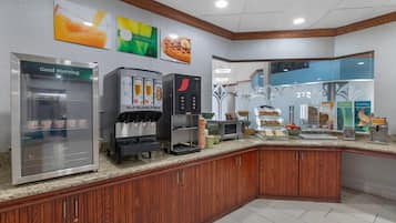 Free daily self-serve breakfast