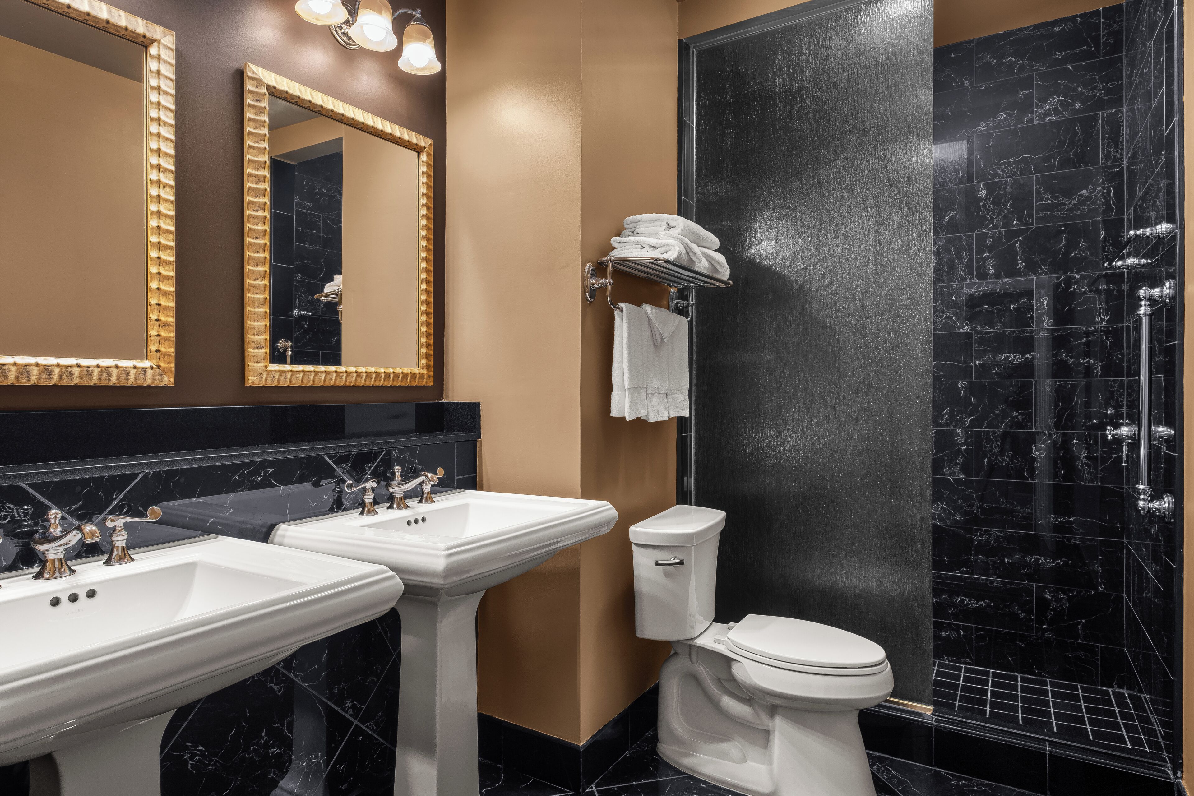 shower, eco-friendly toiletries, hair dryer, bathrobes