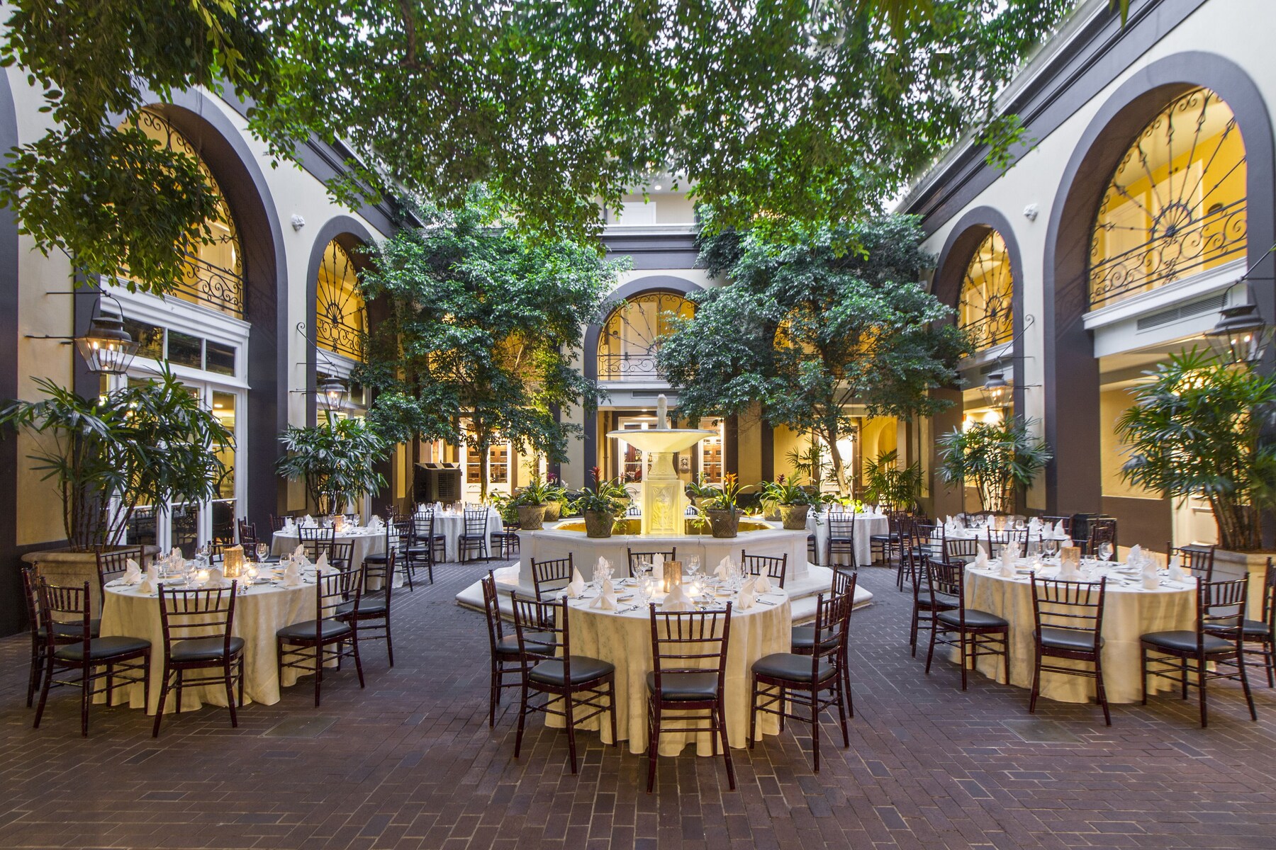 Outdoor wedding area