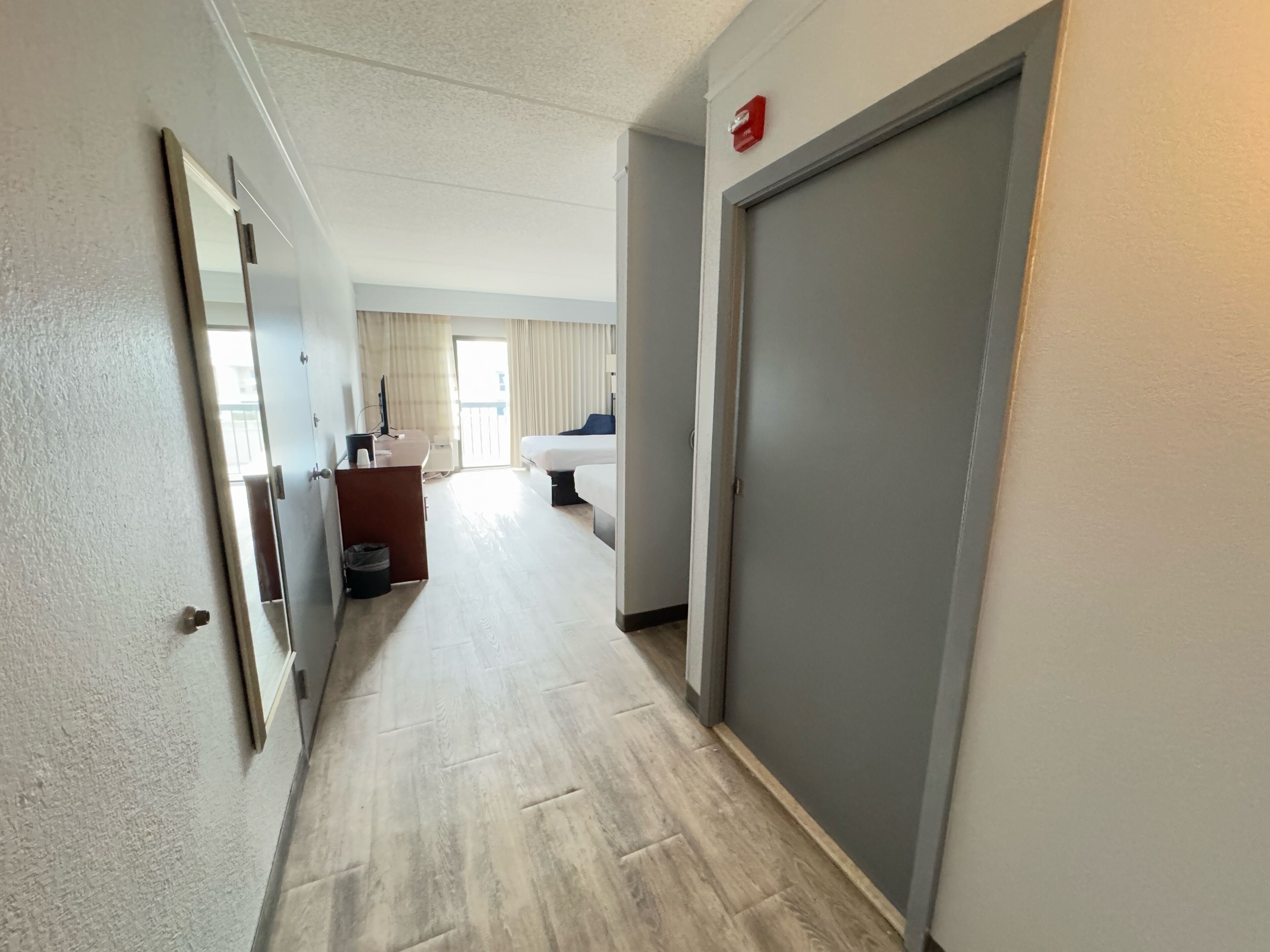 desk, blackout curtains, iron/ironing board, free wifi