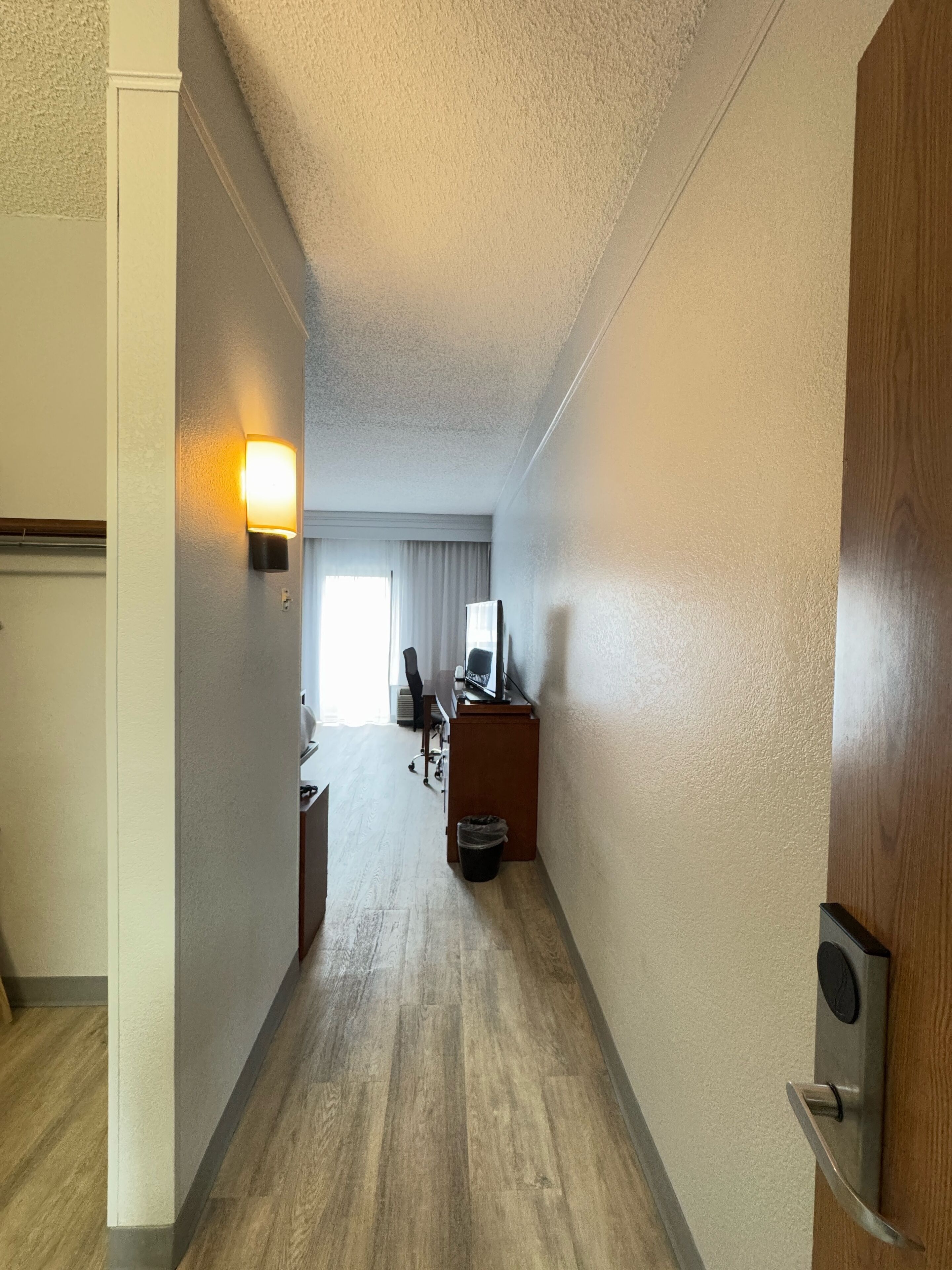 desk, blackout curtains, iron/ironing board, free wifi