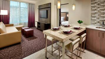 In-room safe, blackout curtains, iron/ironing board