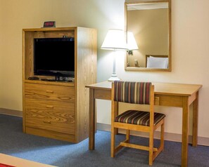 Desk, blackout drapes, free WiFi, bed sheets