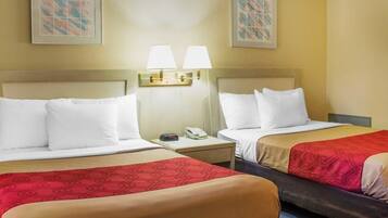 Standard Double Room, 2 Double Beds, Smoking | Desk, blackout drapes, free WiFi, bed sheets