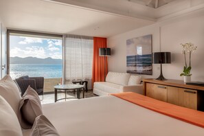 Ocean Panoramic Junior Suite | Bettwäsche aus ägyptischer Baumwolle, hochwertige Bettwaren