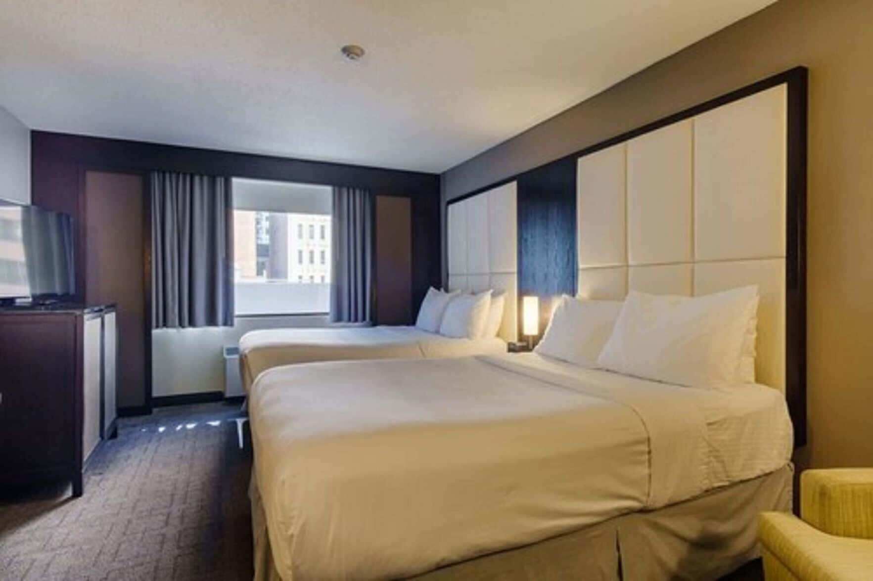 Premium bedding, memory-foam beds, in-room safe, desk