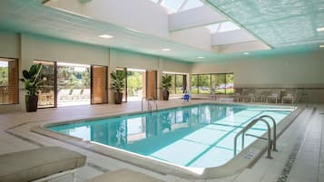 Indoor pool, open 6 AM to 11 PM, sun loungers