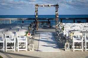 Outdoor wedding area