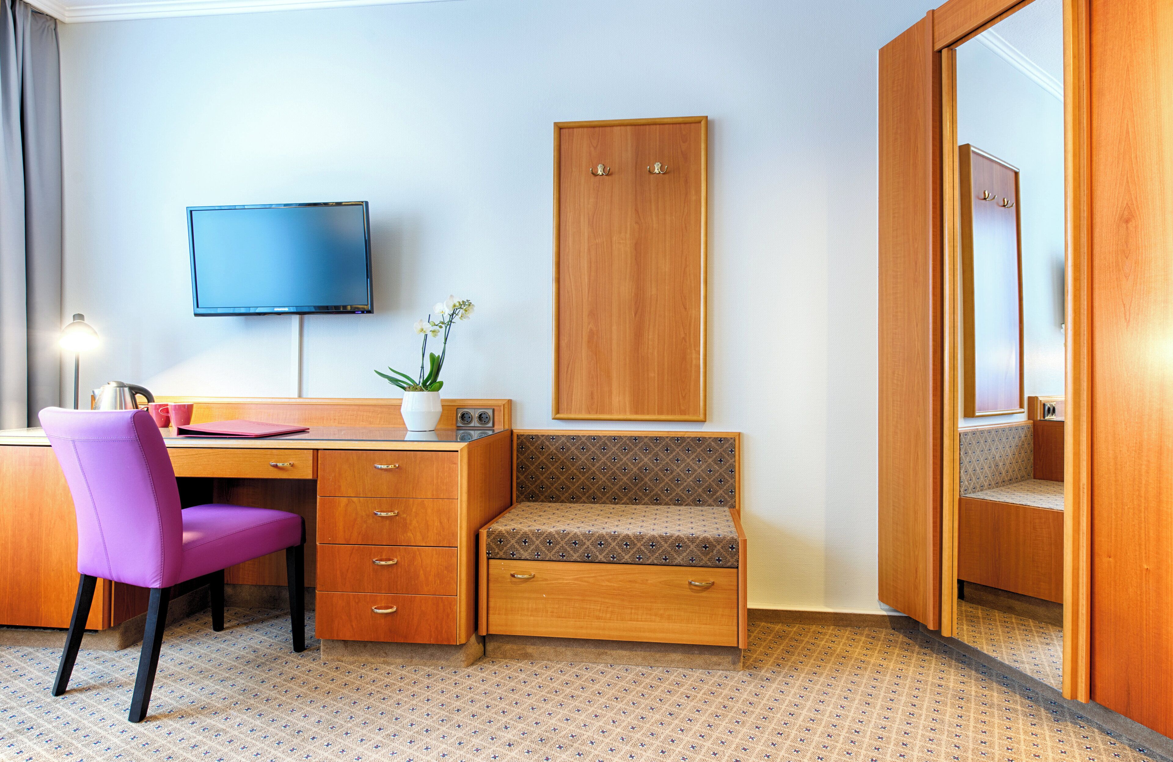 superior double or twin room | minibar, desk, laptop workspace, blackout curtains