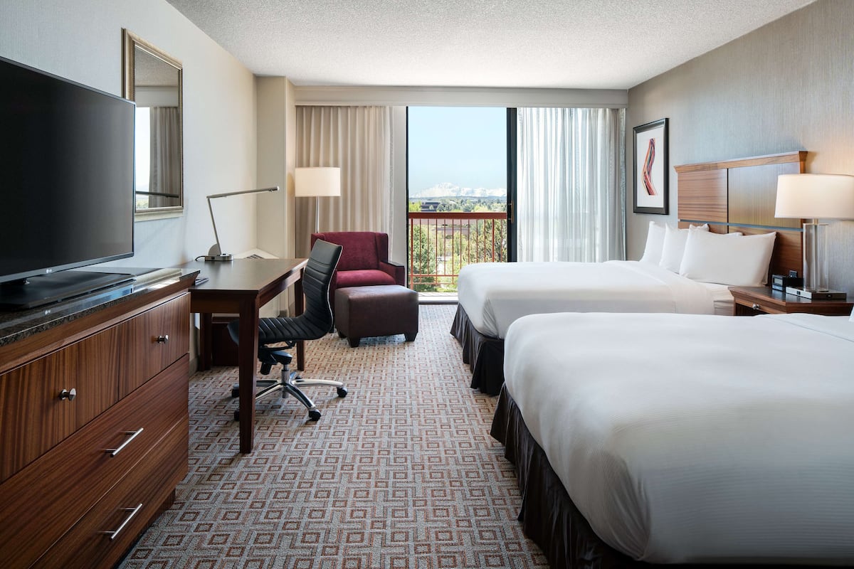 Premium bedding, memory foam beds, in-room safe, desk