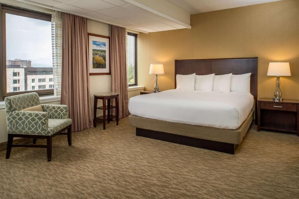 Premium bedding, down comforters, pillowtop beds, in-room safe