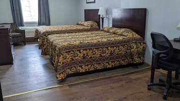 Room, 2 Double Beds | Desk, free WiFi, bed sheets