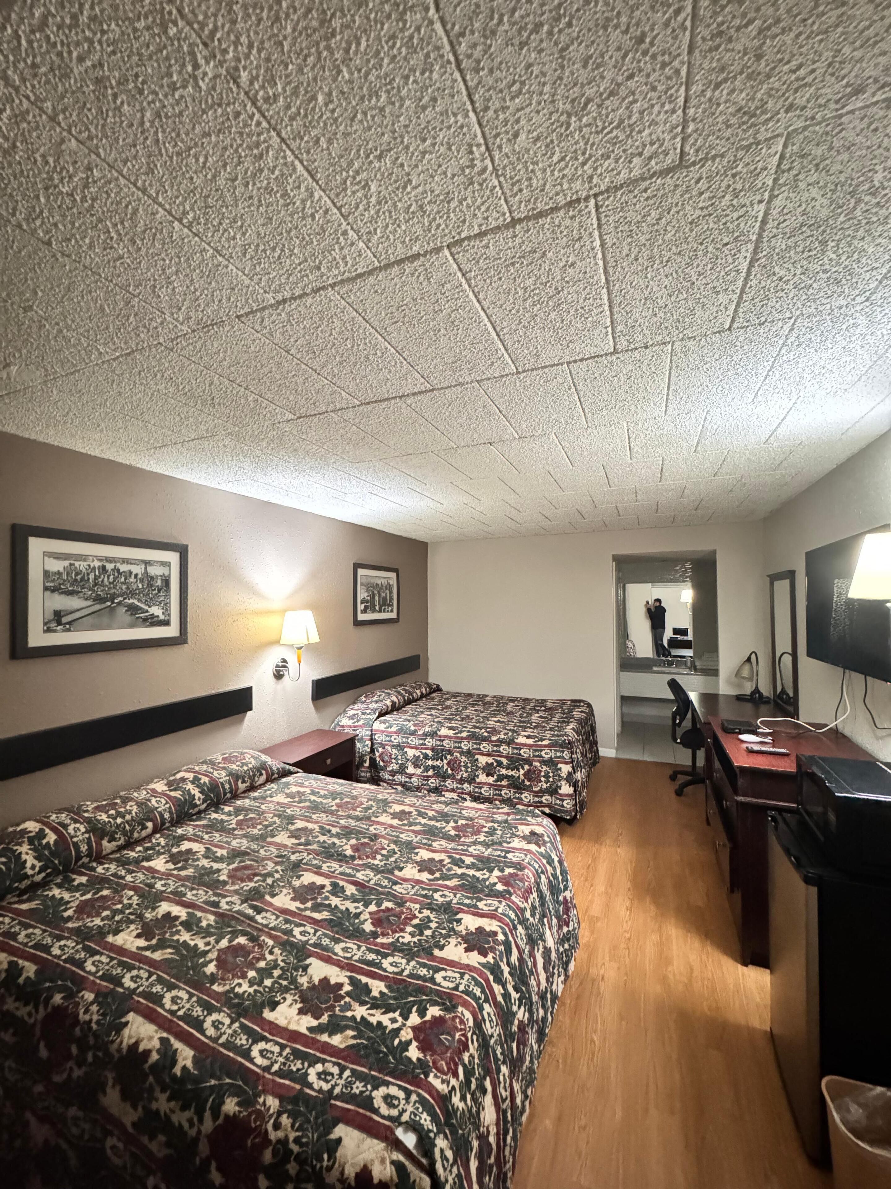 Room, 2 Double Beds | Desk, free WiFi, bed sheets