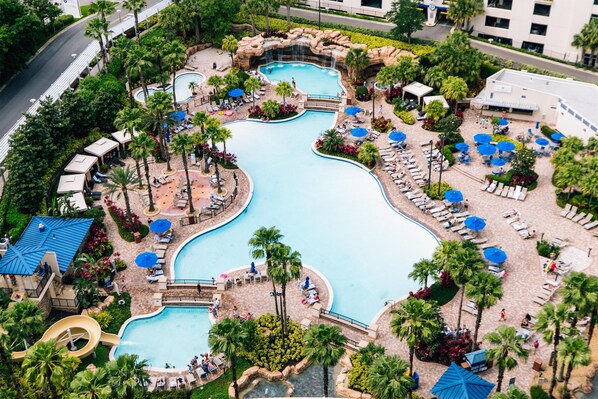 2 outdoor pools, pool cabanas (surcharge), pool umbrellas
