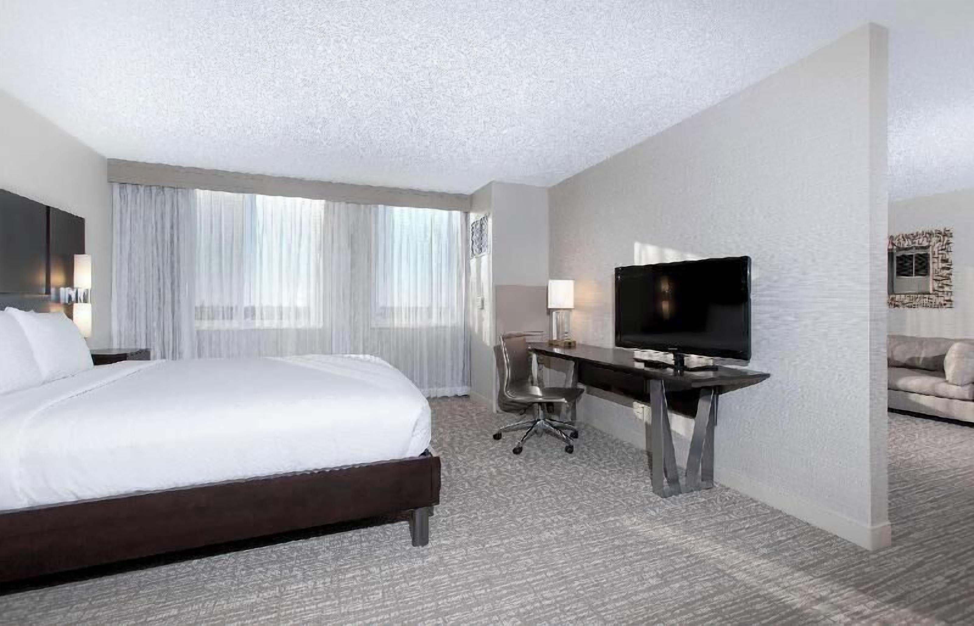 Premium bedding, down comforters, pillowtop beds, in-room safe