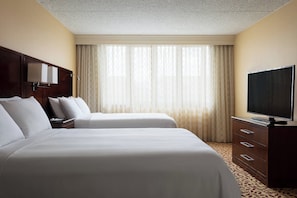 Premium bedding, desk, blackout drapes, iron/ironing board