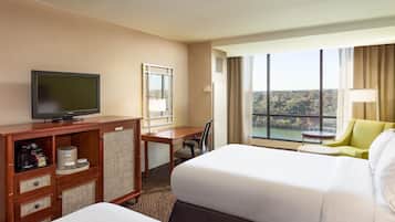 Standard Room, 2 Double Beds, Lake View | In-room safe, desk, iron/ironing board, free cots/infant beds