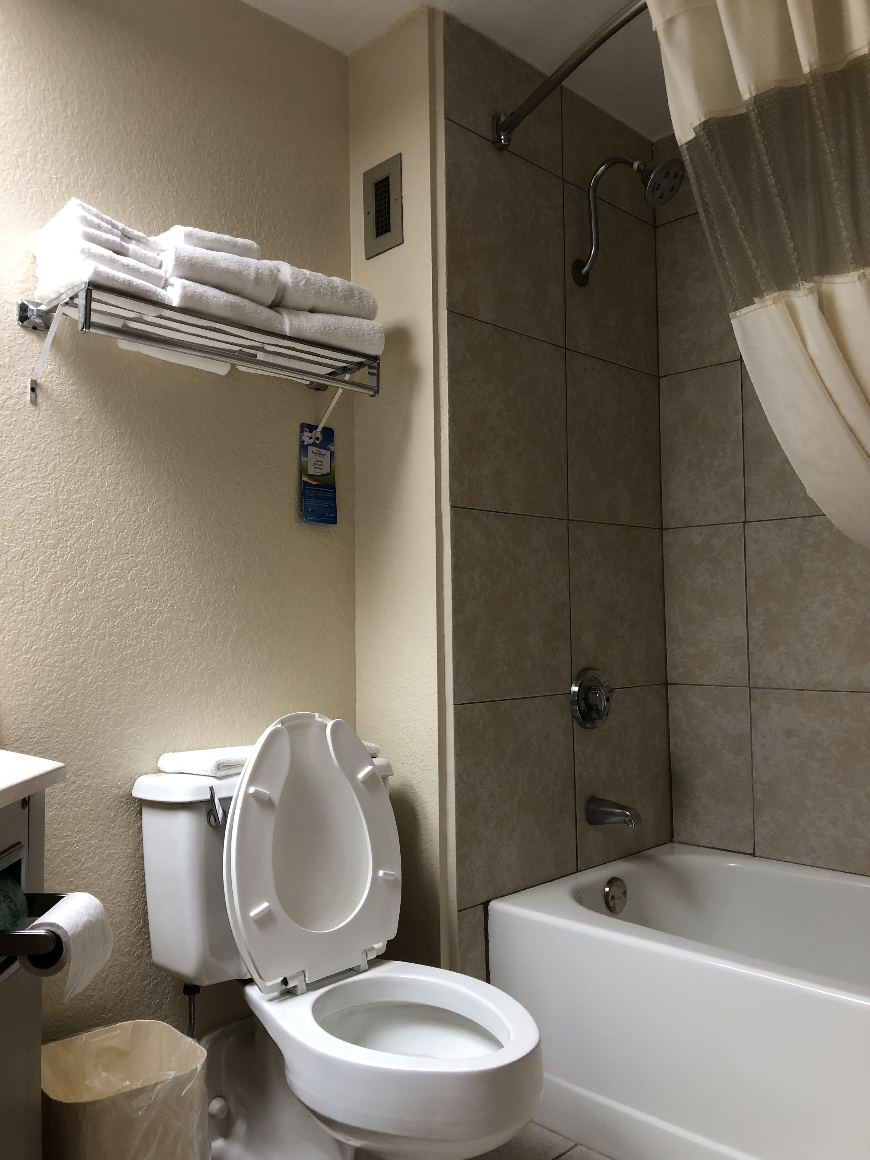 A bathroom with a toilet, a shower, and a bathtub.