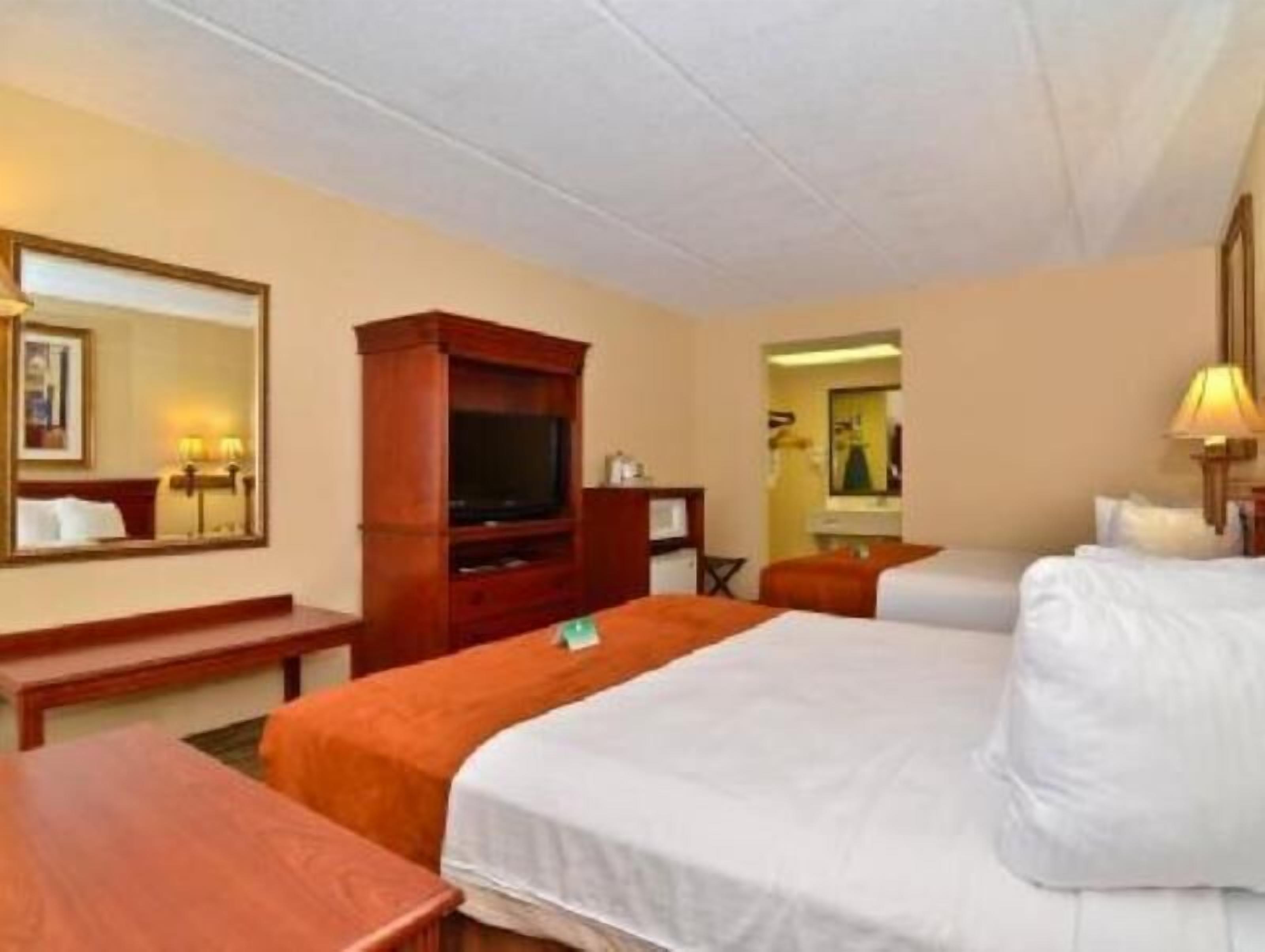 Desk, blackout drapes, soundproofing, iron/ironing board