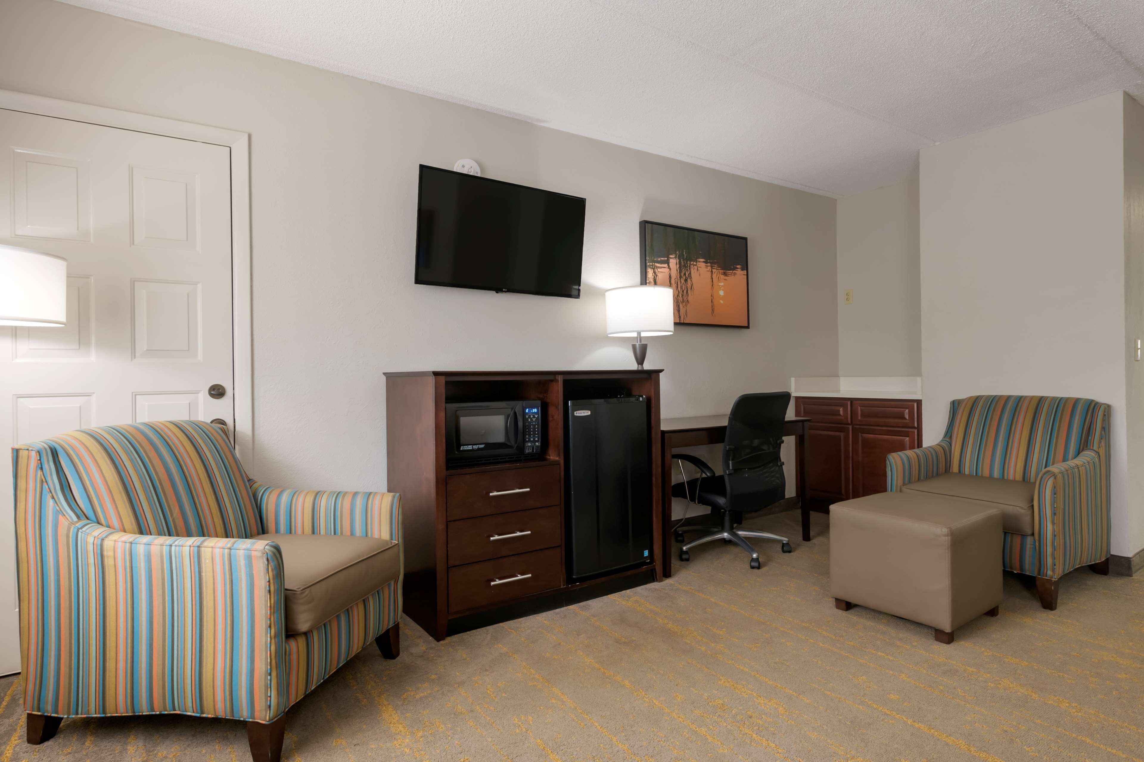 desk, blackout curtains, soundproofing, iron/ironing board