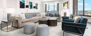 Suite presidencial, 1 habitación, vista al río | Ropa de cama de alta calidad y camas con pillow-top 