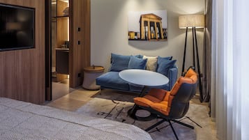 Deluxe Room with Double Bed or Two Single Beds and Wellness Area Access | Living area | 40-inch flat-screen TV with satellite channels, TV