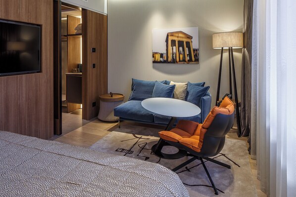 Deluxe Room with Double Bed or Two Single Beds and Wellness Area Access | Living area | 40-inch flat-screen TV with satellite channels, TV