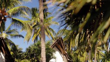 Vue sur la campagne depuis lâhĂ©bergement