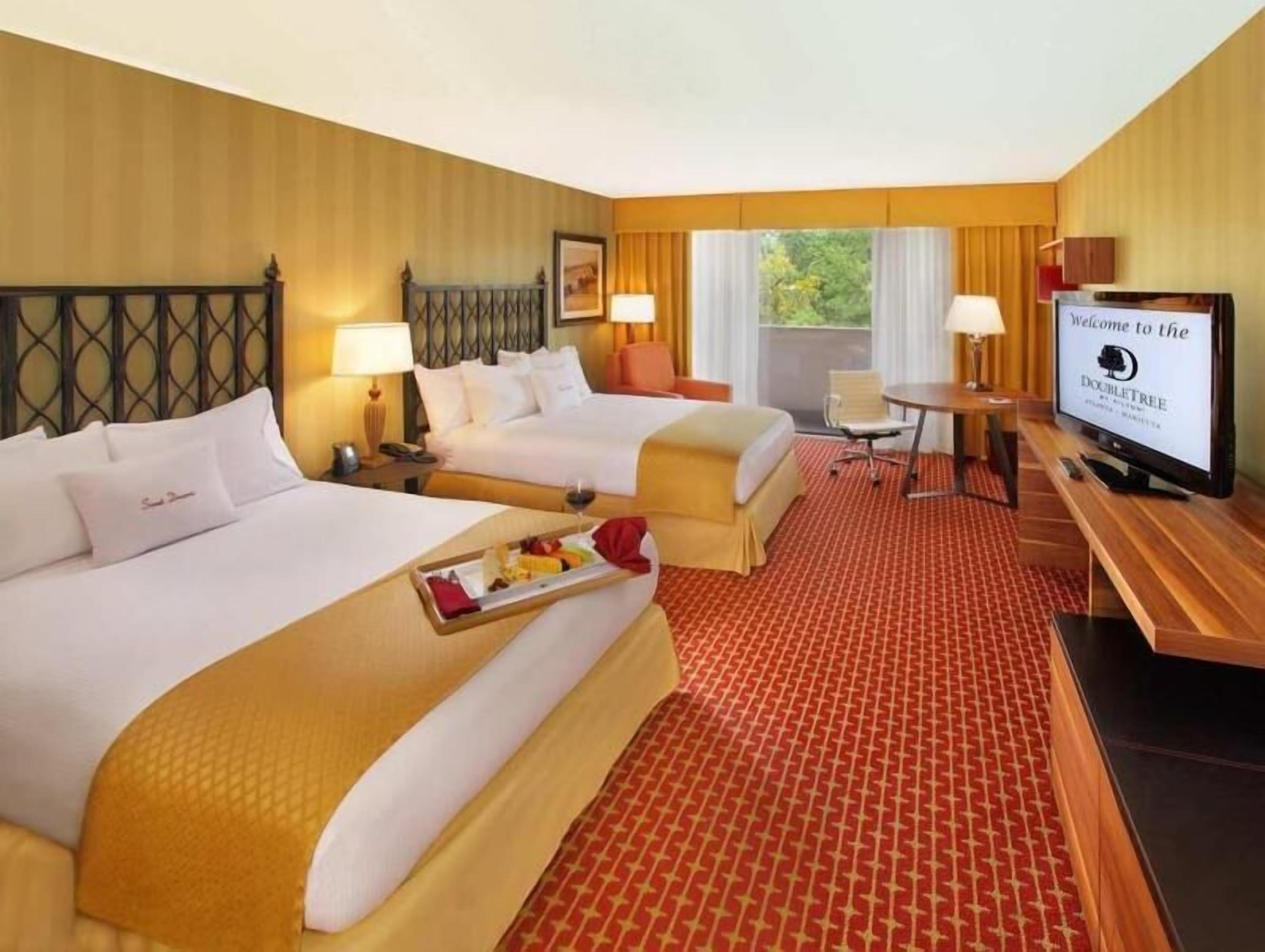 Premium bedding, pillowtop beds, in-room safe, desk