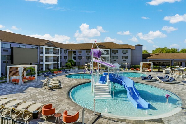 2 outdoor pools, open 6:00 AM to 11:00 PM, cabanas (surcharge)
