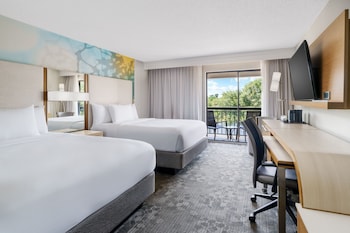 Room, 2 Queen Beds, Balcony | Premium bedding, pillowtop beds, in-room safe, individually decorated at Courtyard by Marriott Lake Buena Vista at Vista Centre