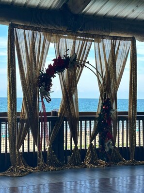 Outdoor wedding area