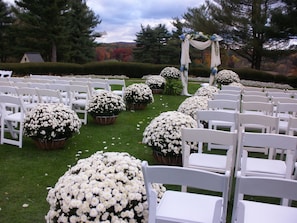 Outdoor wedding area