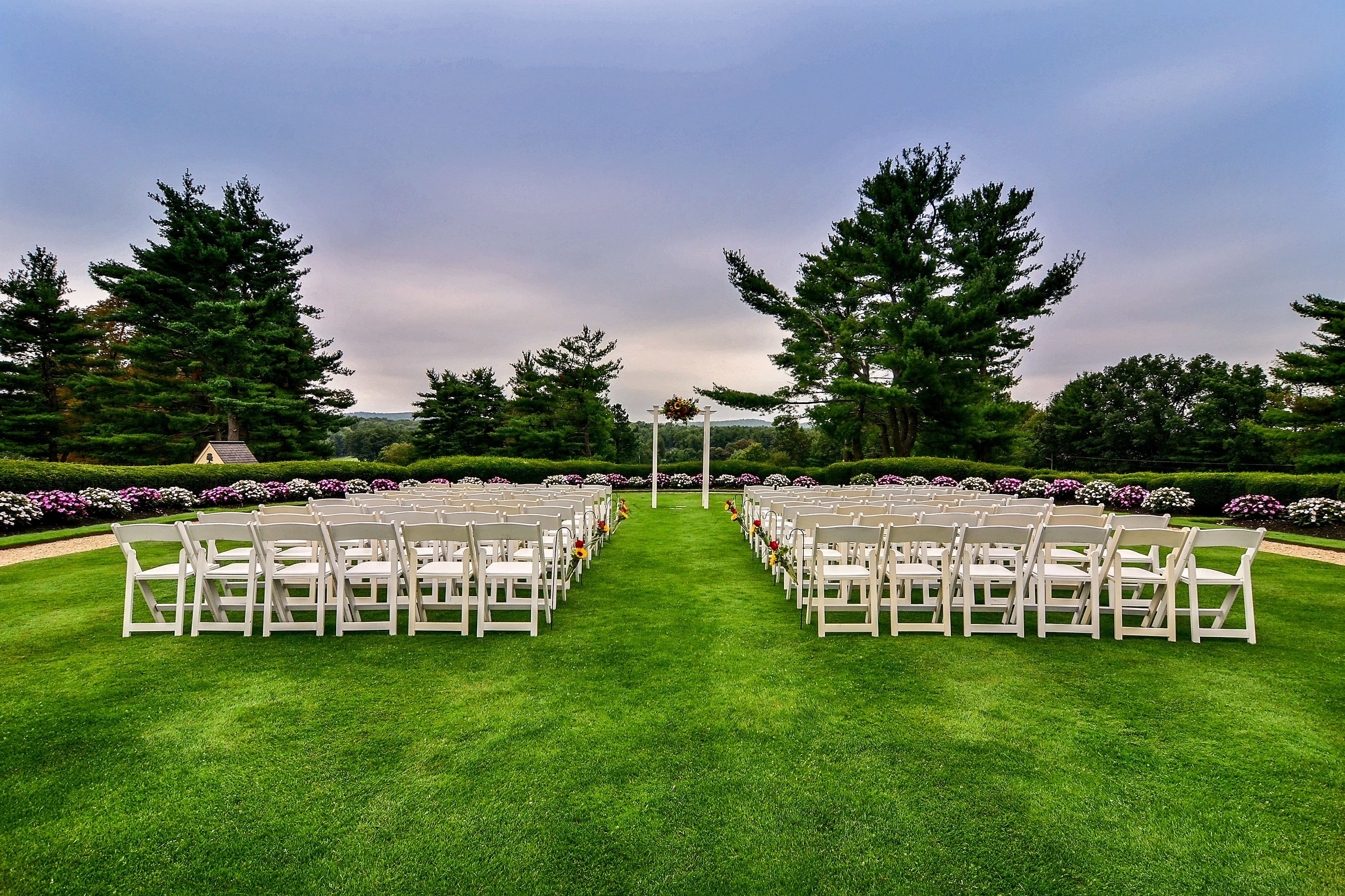 outdoor wedding area