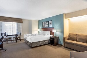 1 King Bed, 1-Person Pullout Sofa, Non-Smoking, No Pets Allowed | In-room safe, desk, laptop workspace, blackout drapes