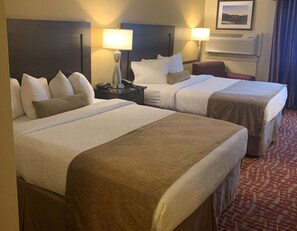 1 bedroom, premium bedding, pillowtop beds, desk