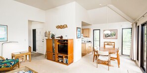 1 Bedroom, 1 Bath, Oceanfront | Living area | Flat-screen TV, DVD player - Castle Kaha Lani Resort (Lihue)