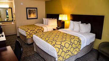 Room, 2 Double Beds, Non Smoking | Desk, blackout drapes, iron/ironing board, free cribs/infant beds