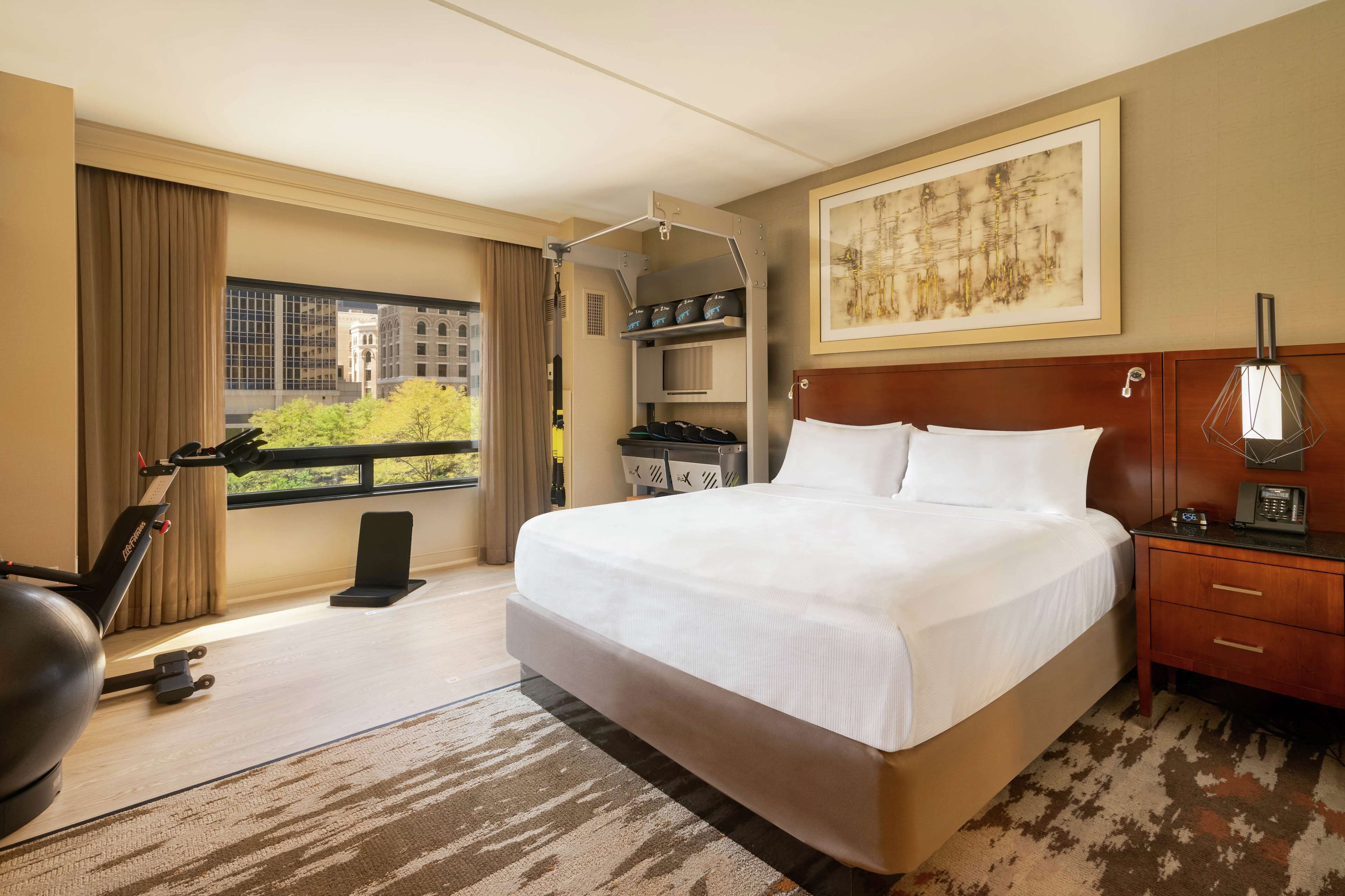 Premium bedding, down comforters, in-room safe, desk