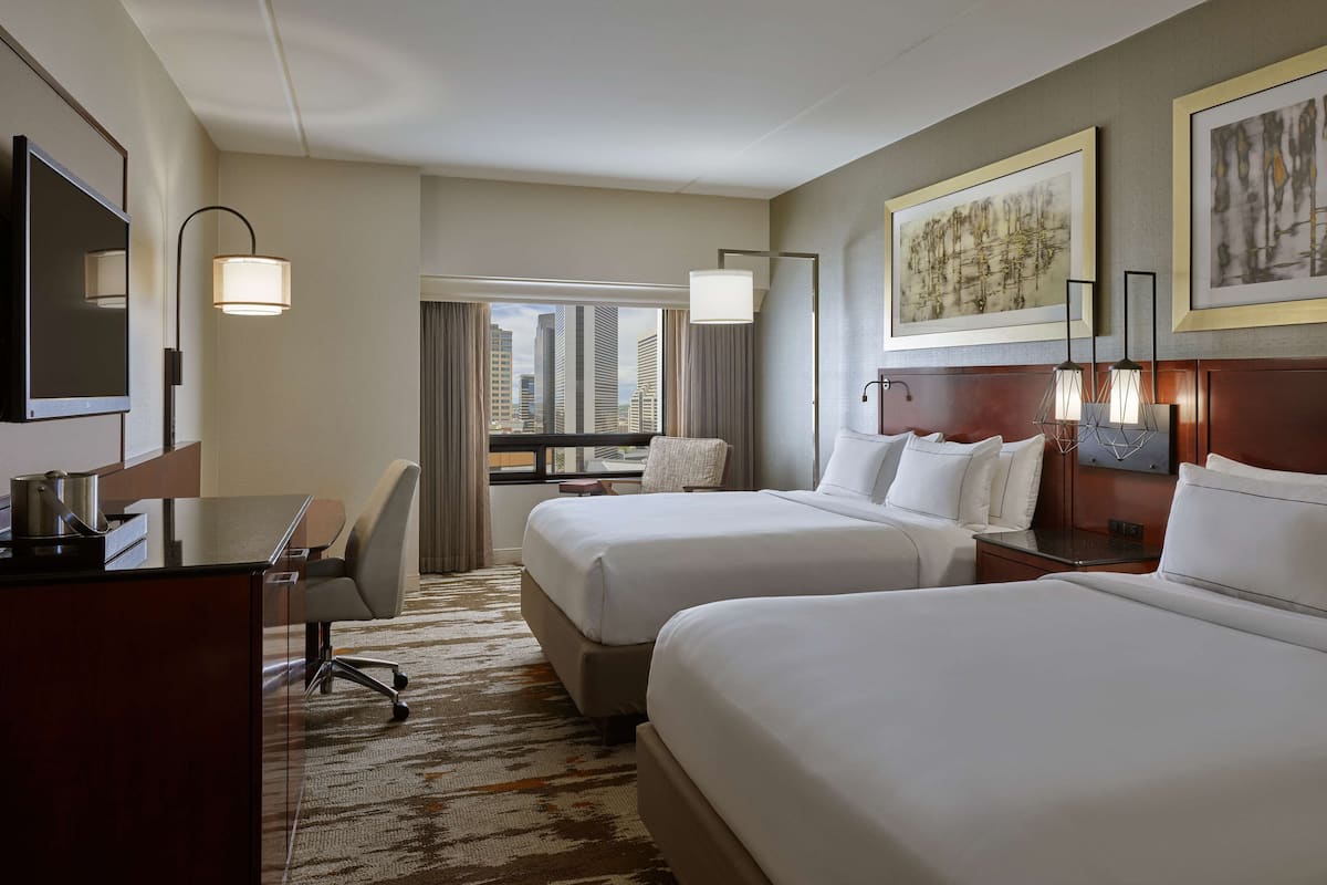 Chambre, 2 grands lits, vue ville (High Floor)