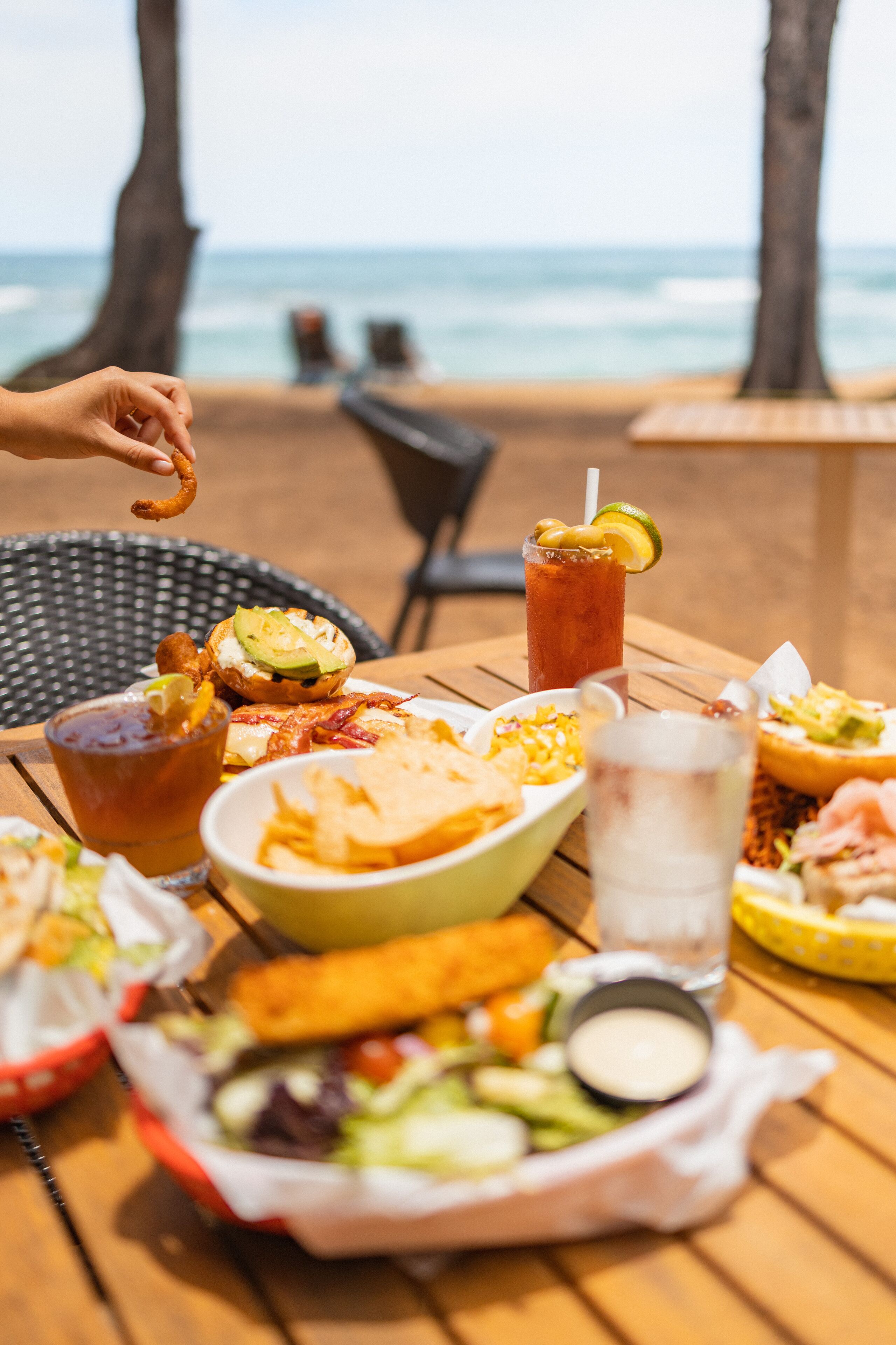 Breakfast, lunch, dinner served; local cuisine, beach views 
