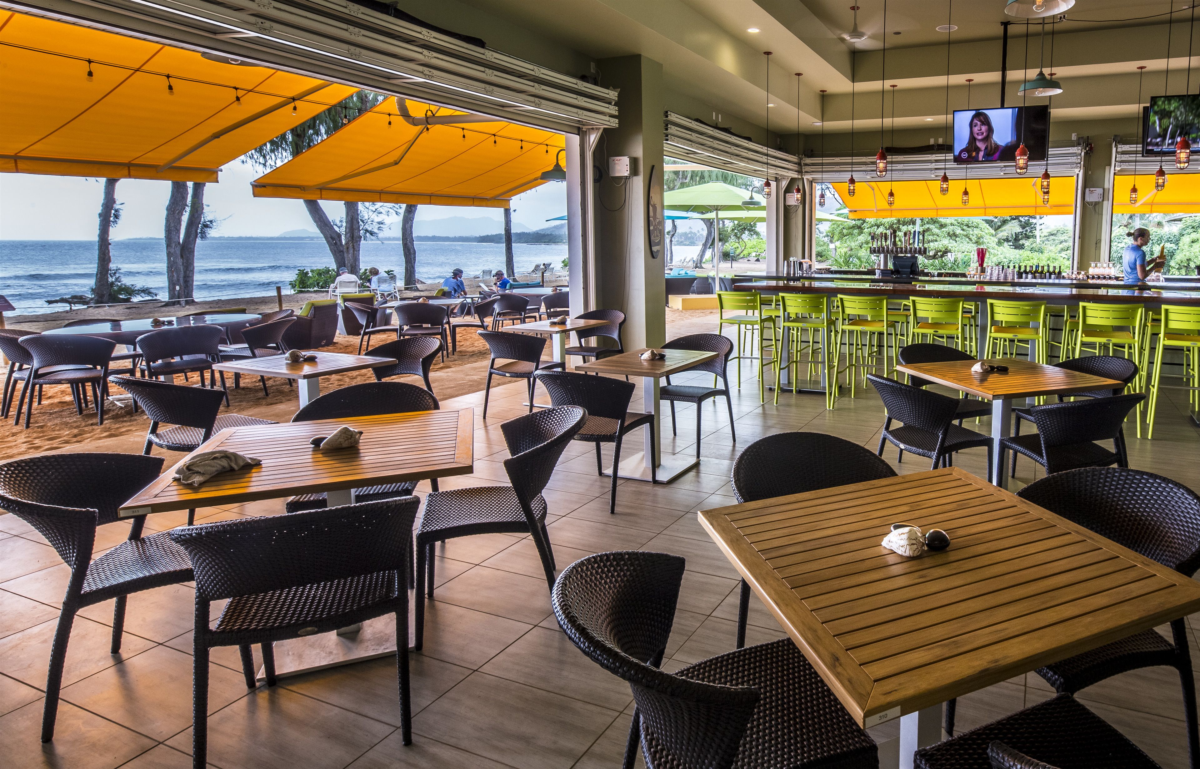 breakfast, lunch, dinner served; local cuisine, beach views