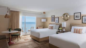 Premium Room, 2 Queen Beds (Oceanfront) | In-room safe, desk, blackout drapes, iron/ironing board