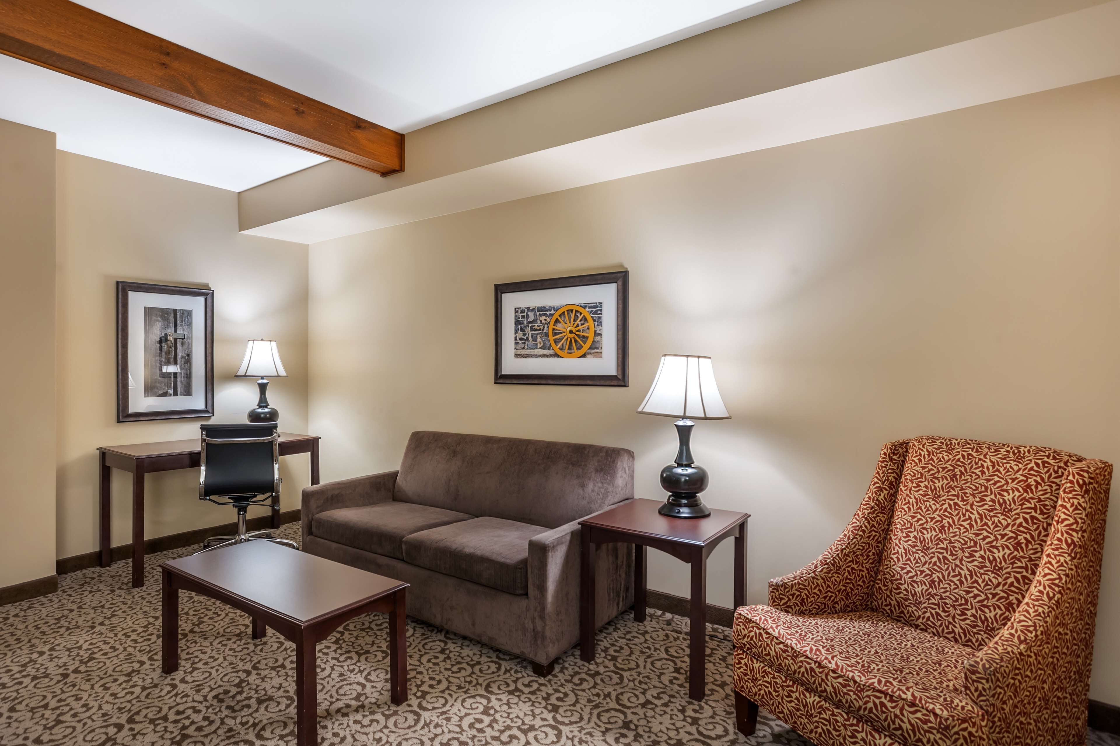 suite, 2 queen beds, non smoking, refrigerator & microwave (with sofabed) | premium bedding, desk, laptop workspace, blackout curtains