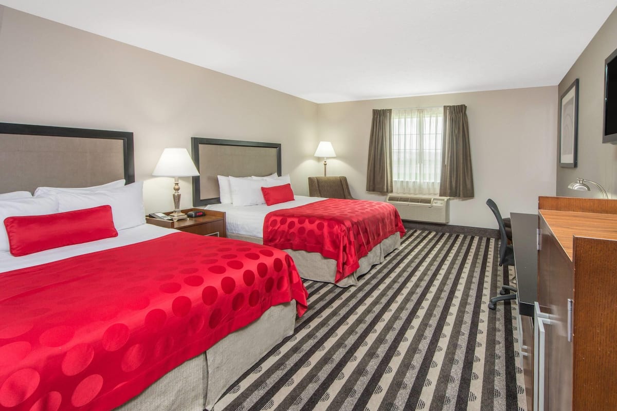 Standard Room, 2 Queen Beds | Premium bedding, desk, blackout drapes, iron/ironing board