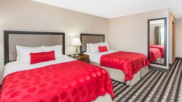 Room, 2 Queen Beds, Accessible, Non Smoking | Premium bedding, desk, blackout drapes, iron/ironing board
