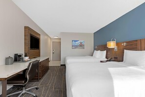Room, 2 Double Beds, Non Smoking | In-room safe, desk, blackout drapes, iron/ironing board