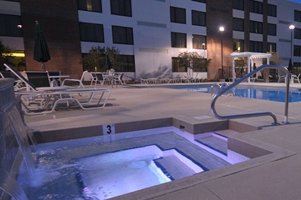 Outdoor pool, open 6:00 AM to 10:00 PM, pool umbrellas, sun loungers