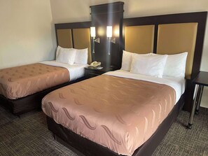 1 bedroom, desk, blackout drapes, iron/ironing board